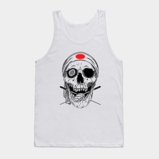 Kawaii Japanese Anime Skeleton Sushi Halloween Tank Top